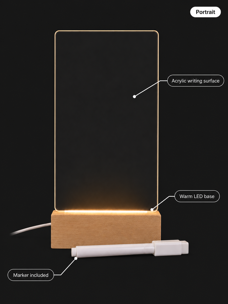 Annotated product diagram of LuminPad